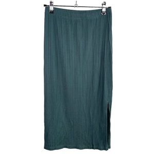 Amour Vert Teal Vindy Paris Rib Over The Knee Pencil Skirt